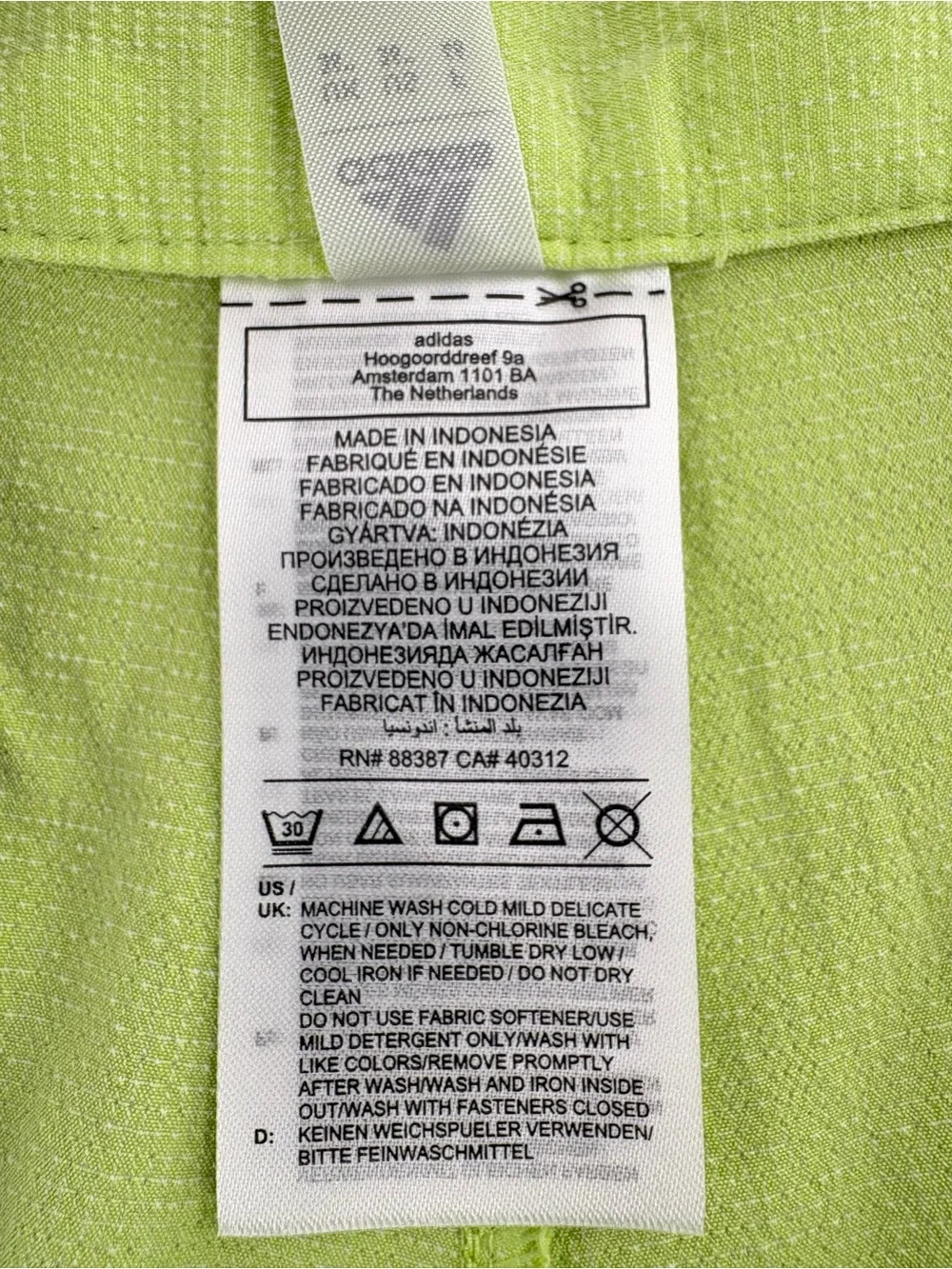 adidas Men's Neon Lime Flat Front Performance Shorts